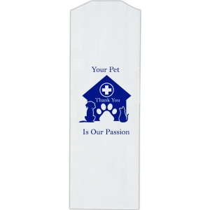 STOCK LOGO 5 x 2 x 10 White Prescription Bag --  Your Pet Is Our Passion Blue