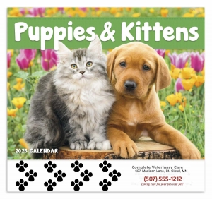 Puppy & Kitten Wall Calendar