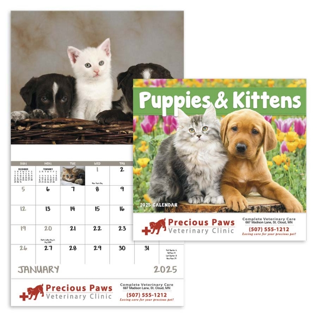 Puppy & Kitten MINI Calendar